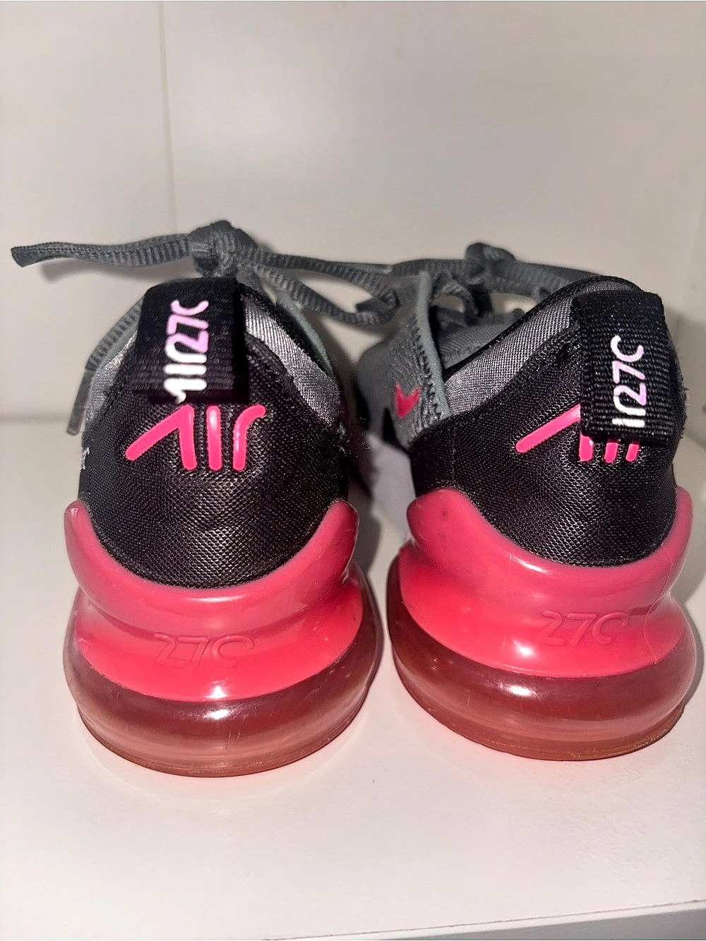 Nike Air Max 270 Girls US 2Y Black & Pink Sneakers